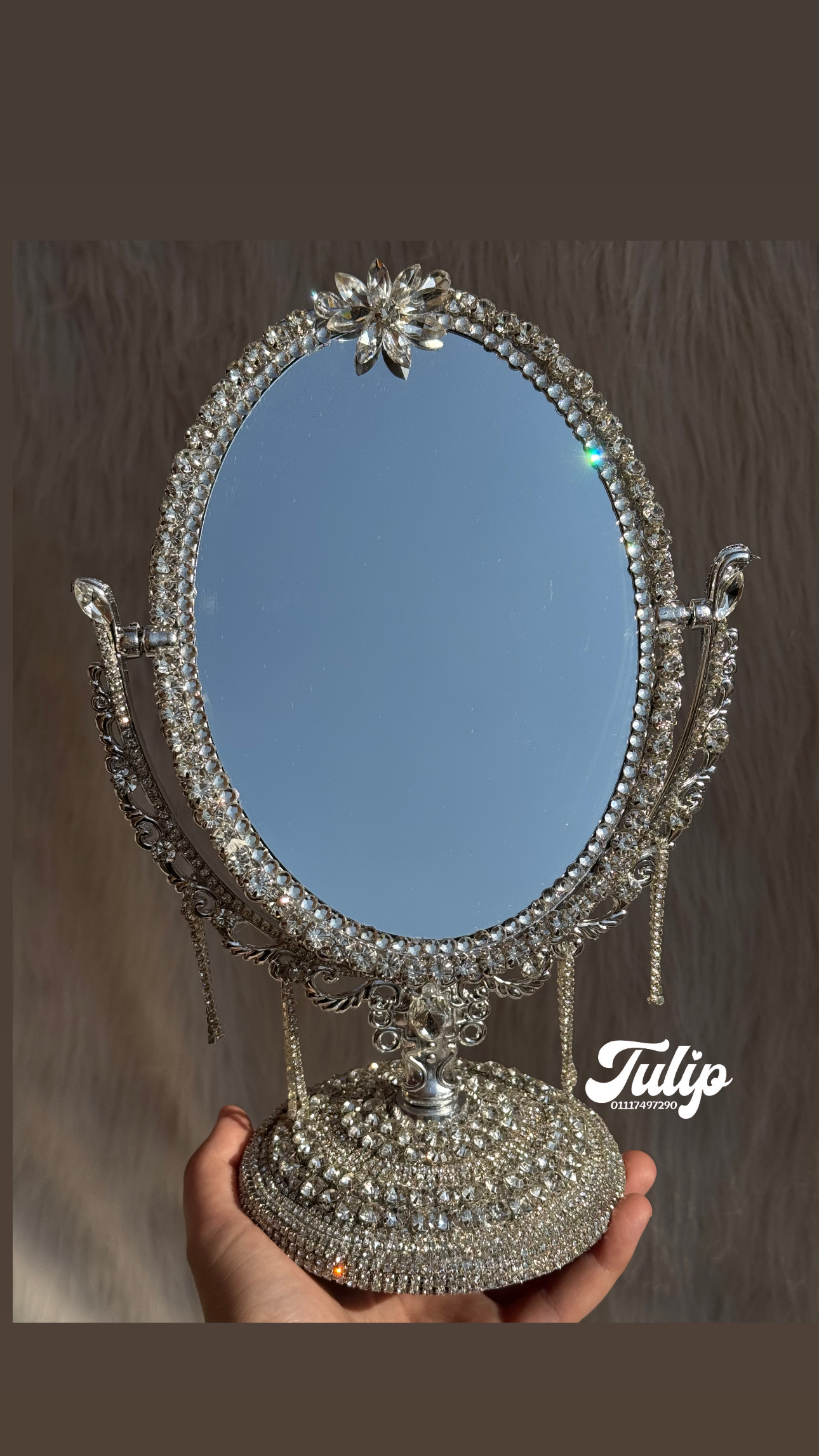 مراية استاند استراس بالكامل — مراية العروسة | Tulip Store
