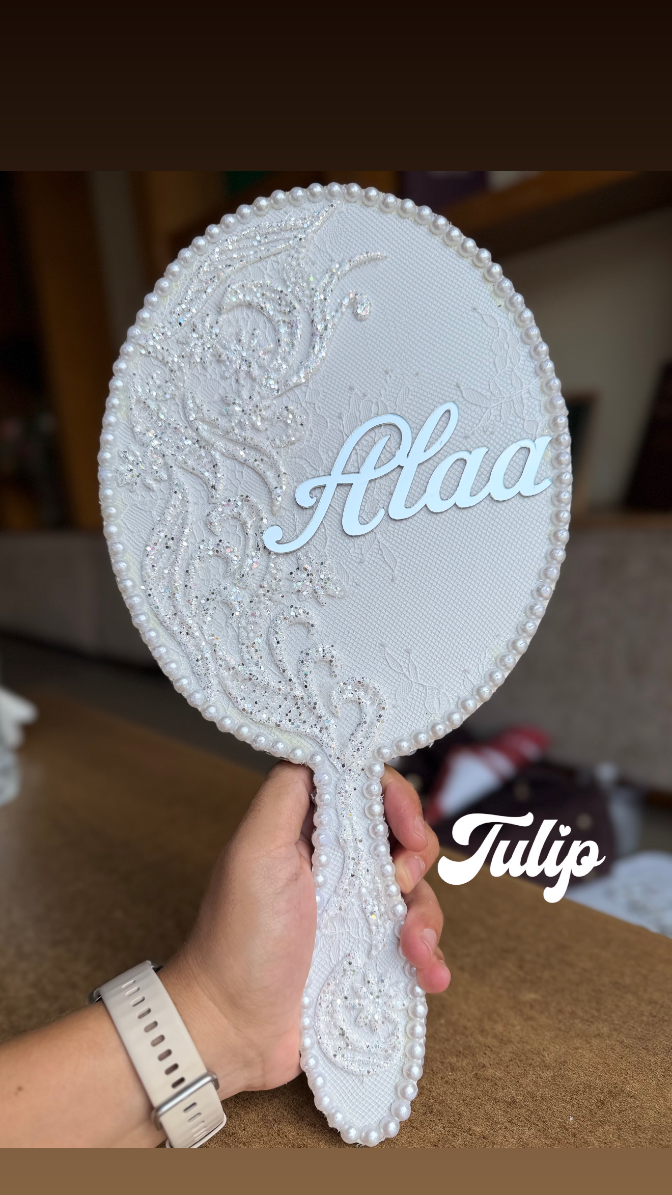 مراية دانتيل وجوبير — مراية العروسة | Tulip Store