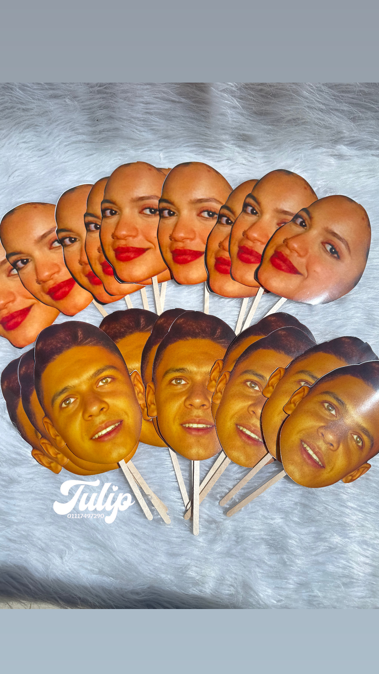 وشوش بماسك خشب — اكسسوارات Bride&Groom | Tulip Store